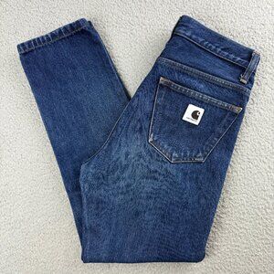 Carhartt Work In Progress Jeans Womens 27 Pants Blue Page Carrot WIP Denim